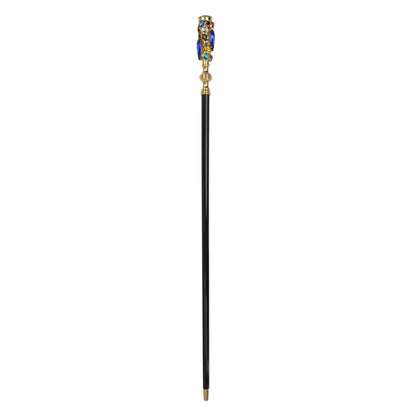 Luxury 24K Gold Walking Cane with Crystals – Handmade in Italy