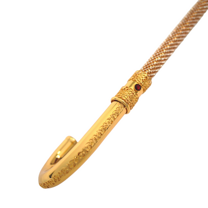 Handmade Swarovski-Encrusted Luxury Walking Cane in 24K Gold Finish