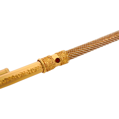 Handmade Swarovski-Encrusted Luxury Walking Cane in 24K Gold Finish