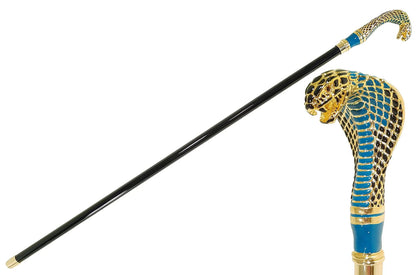 Cobra Walking Cane – Hand-Enamelled 24K Gold Masterpiece from Italy