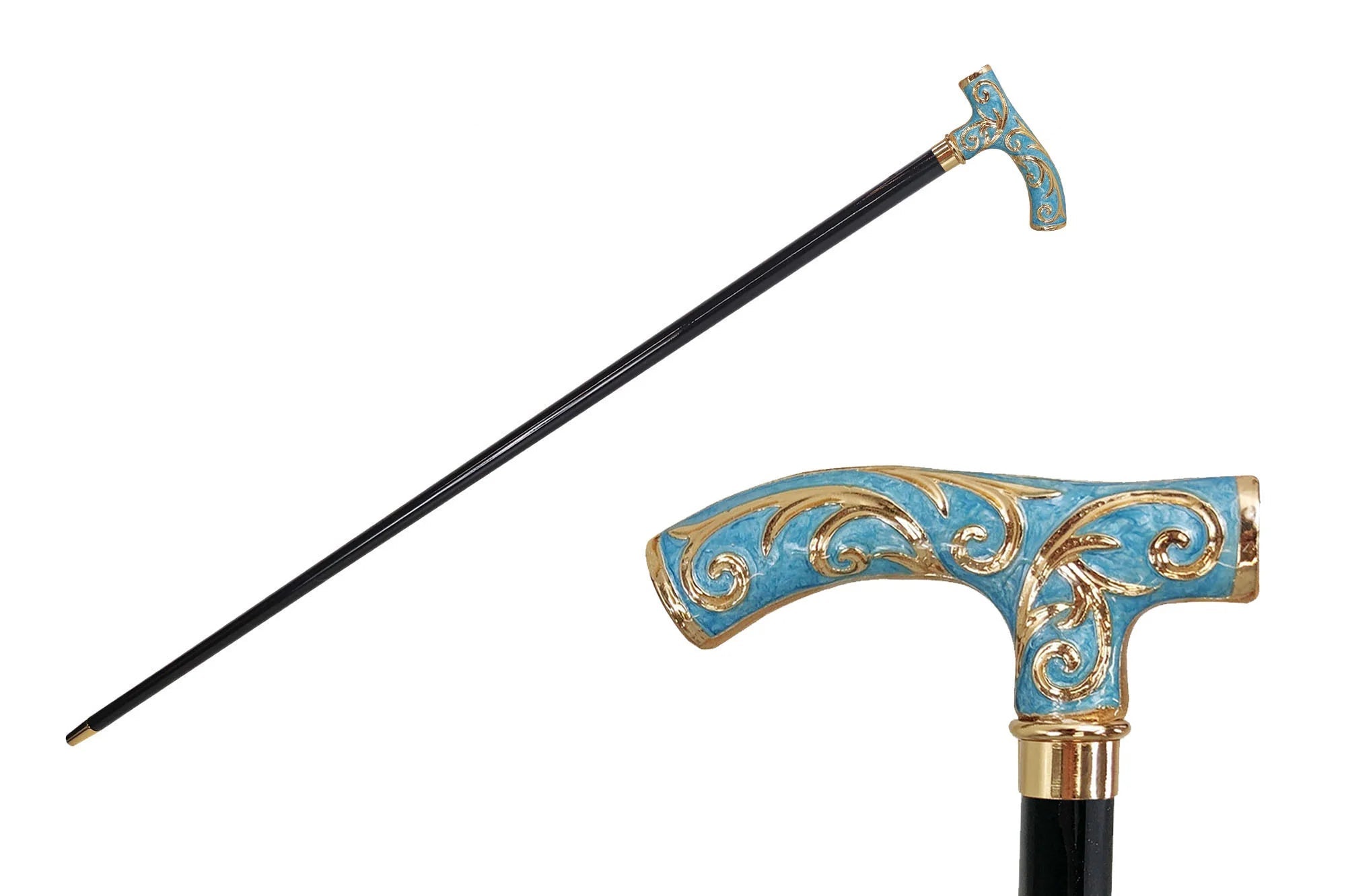 Tiffany Blue Luxury Crutch Walking Stick