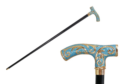 Tiffany Blue Luxury Crutch Walking Stick