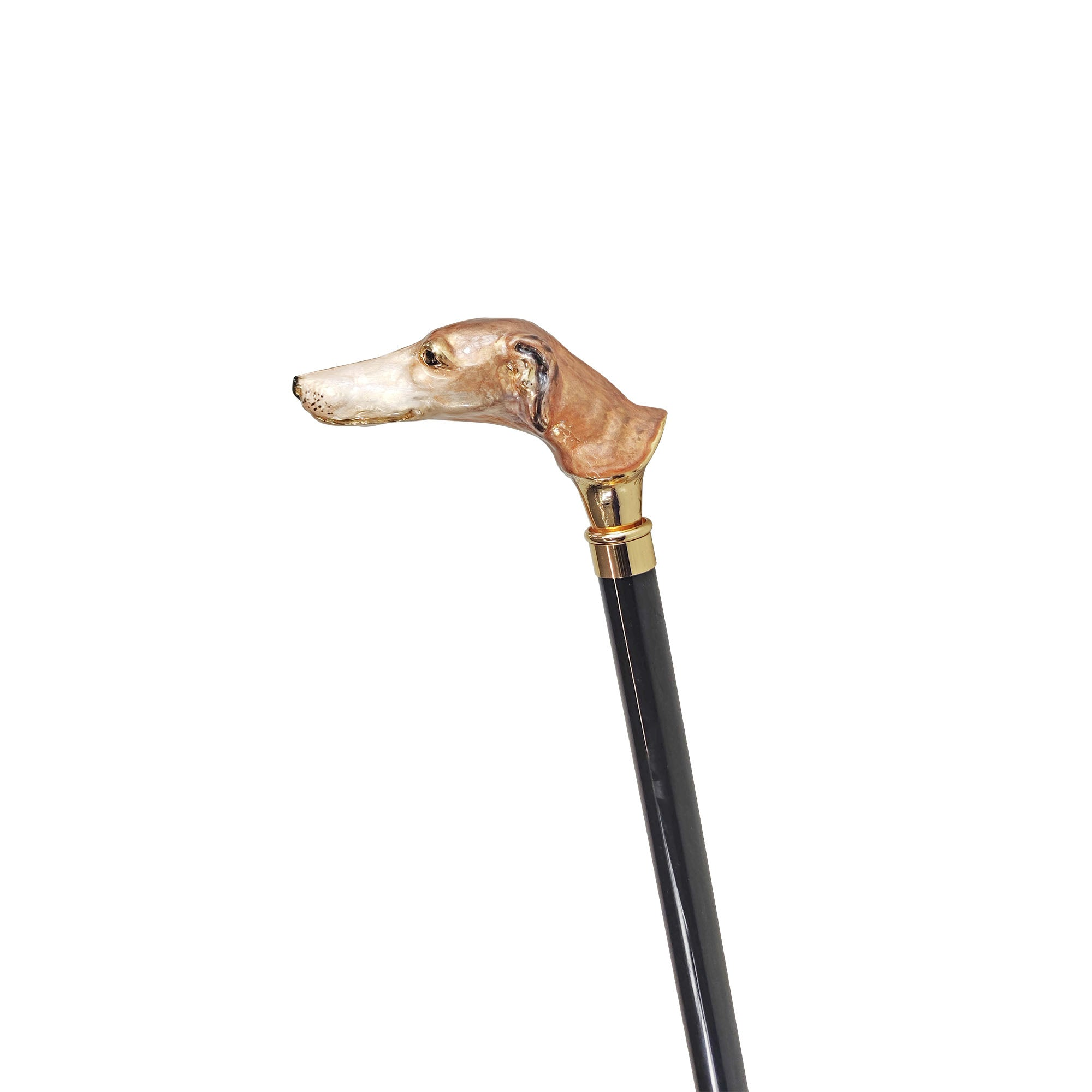 Hand-Enameled Greyhound Walking Stick – Italian Luxury in Every Detail