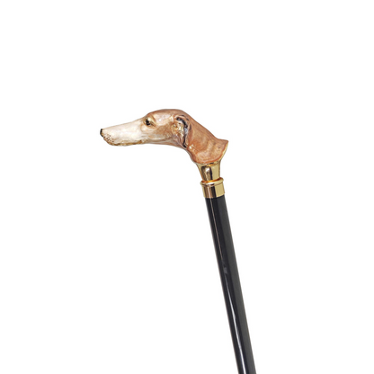 Hand-Enameled Greyhound Walking Stick – Italian Luxury in Every Detail