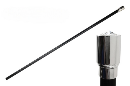 Designer Luxurious Handcrafted Walking Stick with Swarovski Crystal