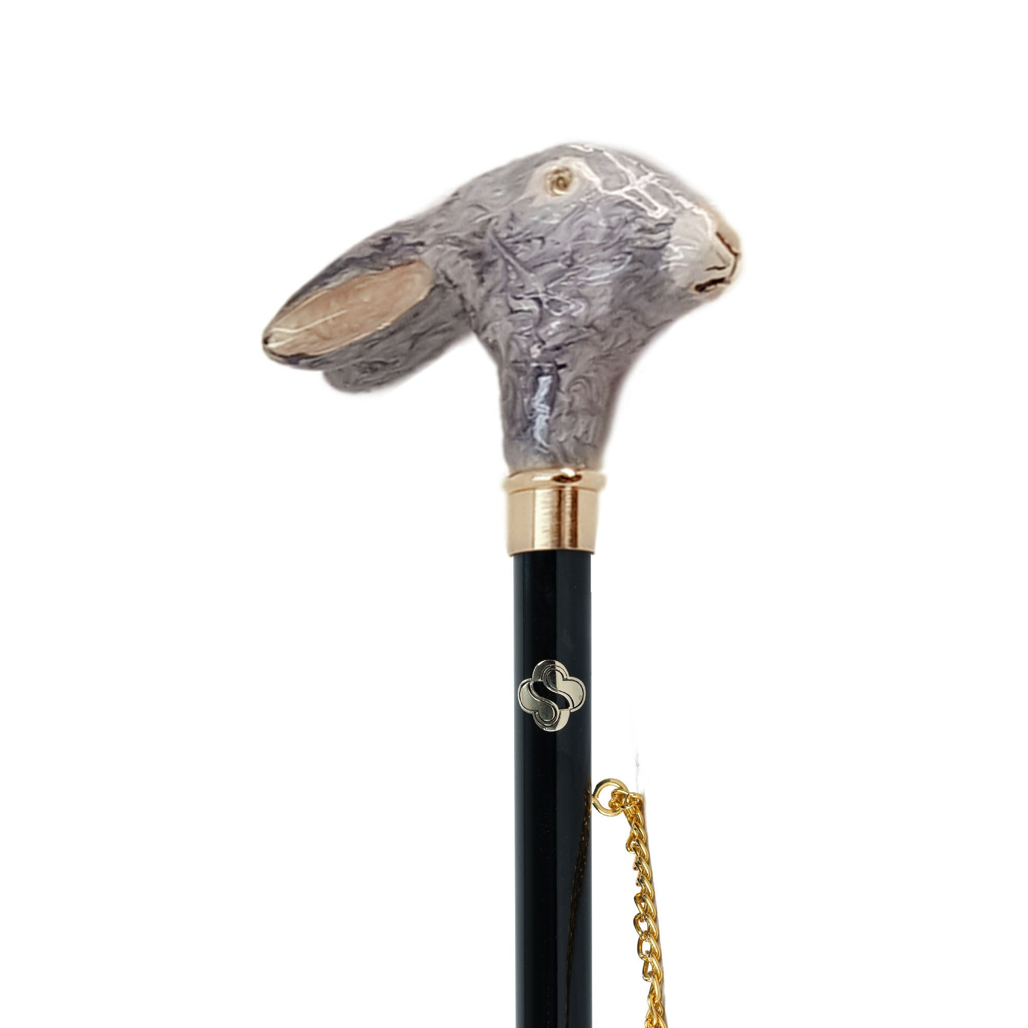 Designer Bunny Hand-Painted 24K Gold-Plated Rabbit Shoehorn