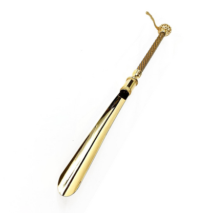24K Gold-Plated Shoehorn Encrusted with Thousands of Jet Crystals
