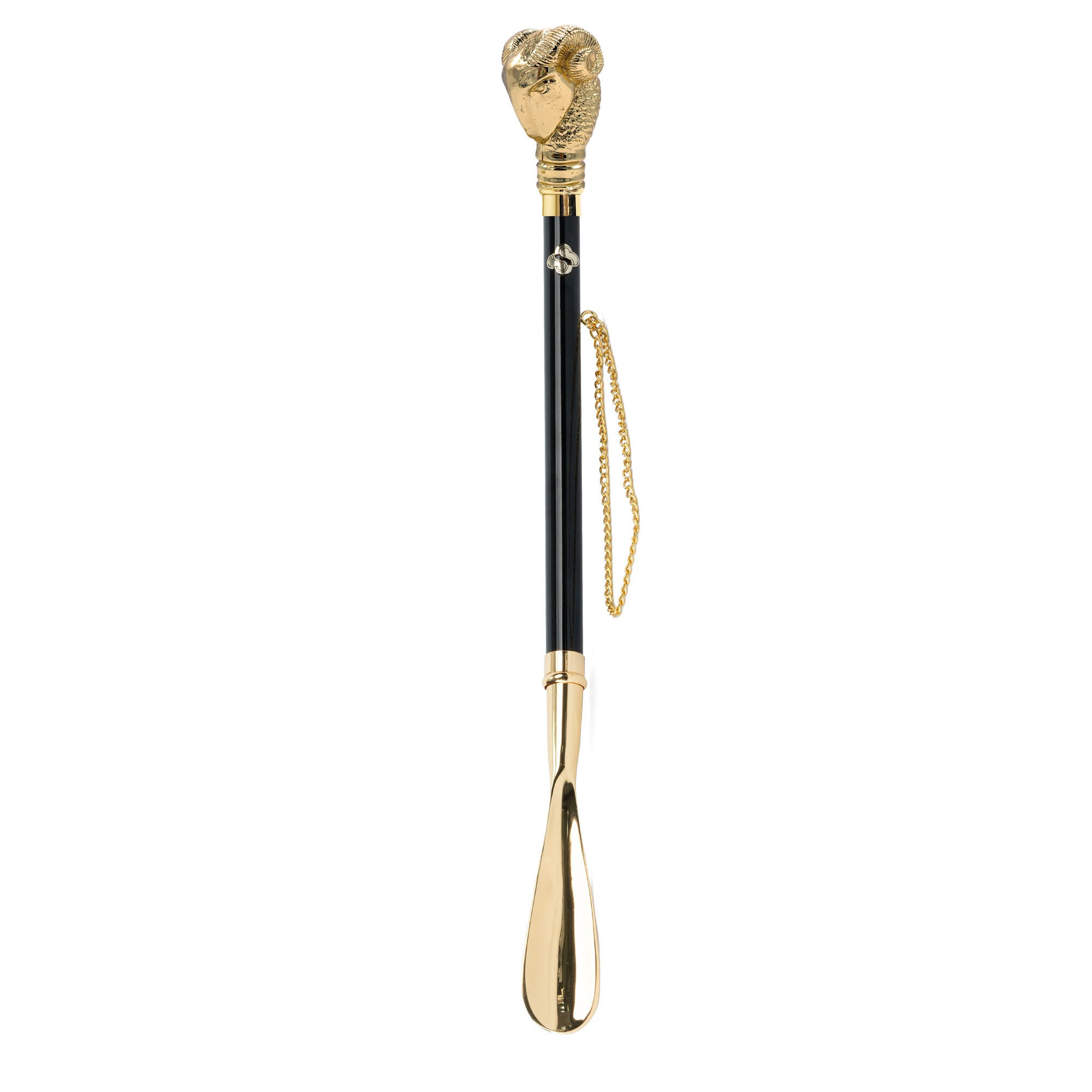 Exclusive 24K Gold-Plated Shoehorn with Ram’s Head Handle
