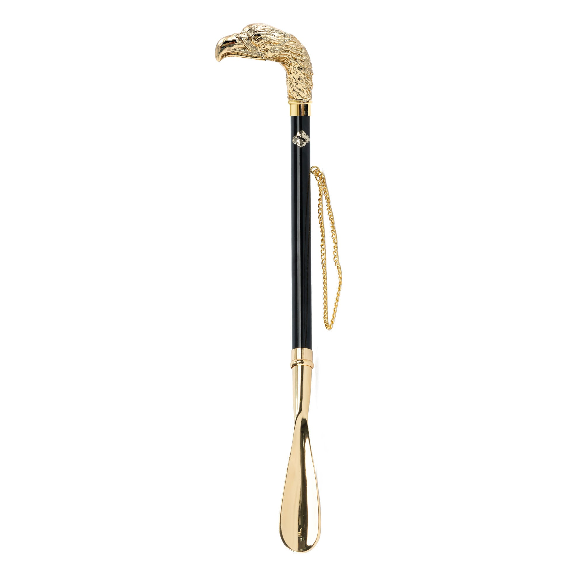 Designer 24K Gold-Plated Shoehorn with Majestic Bird of Prey Handle