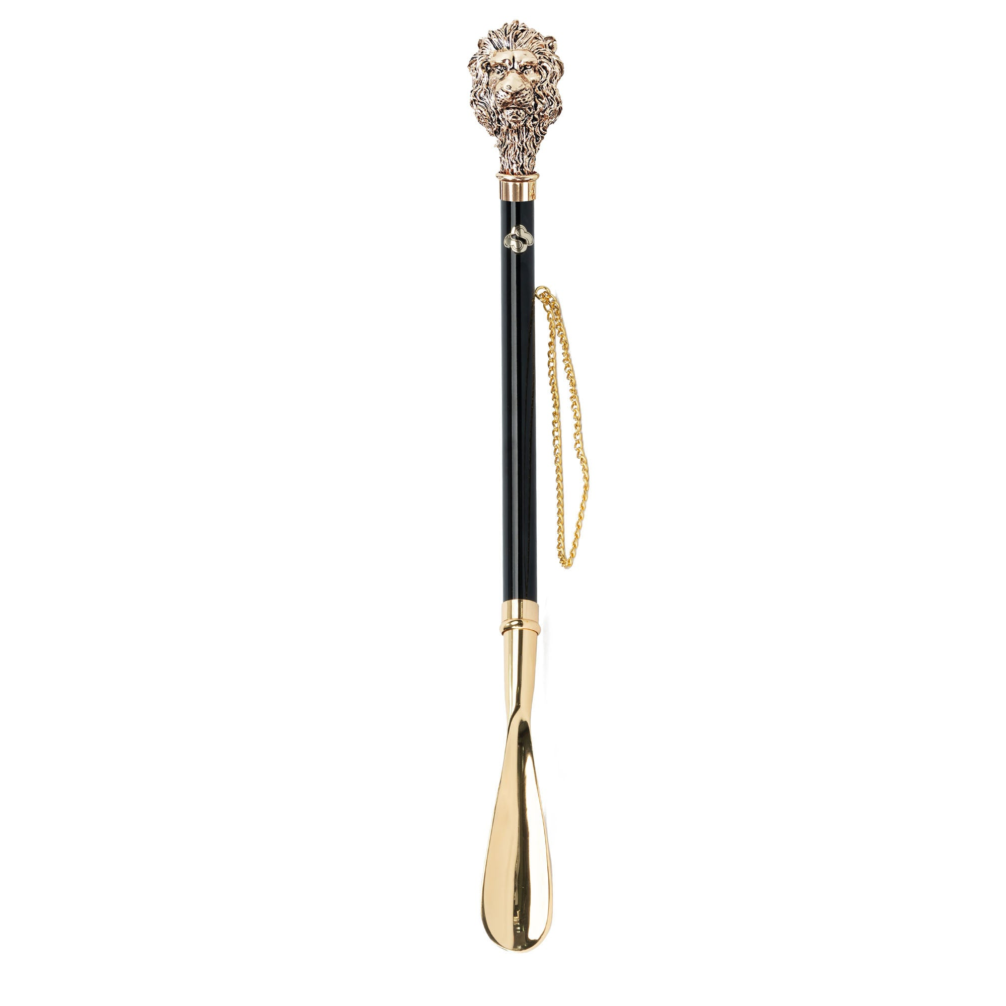 Exclusive Design 24K Gold-Plated Shoehorn with Lion Handle