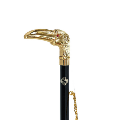 Exclusive 24K Gold-Plated Shoehorn with Hand-Painted Toucan Handle