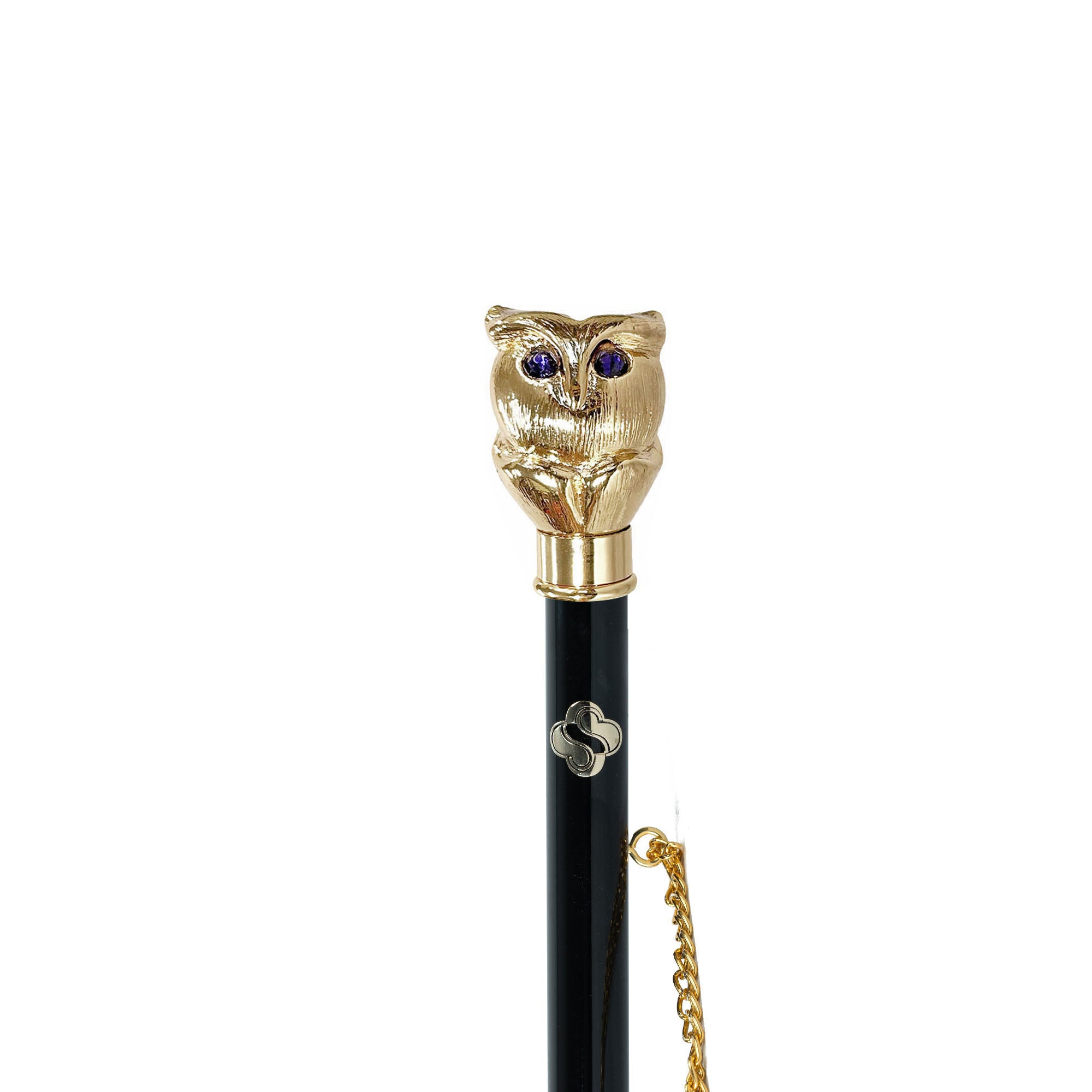 Designer 24K Gold-Plated Shoehorn with Handcrafted Owl Handle