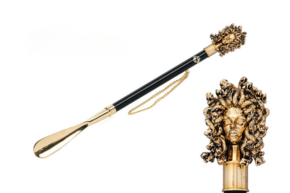24K Gold-Plated Medusa Shoehorn – Handmade Italian Luxury Accessory