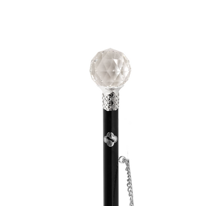 Italian Silver 925 Shoehorn with Majesty Crystal-Encrusted Knob