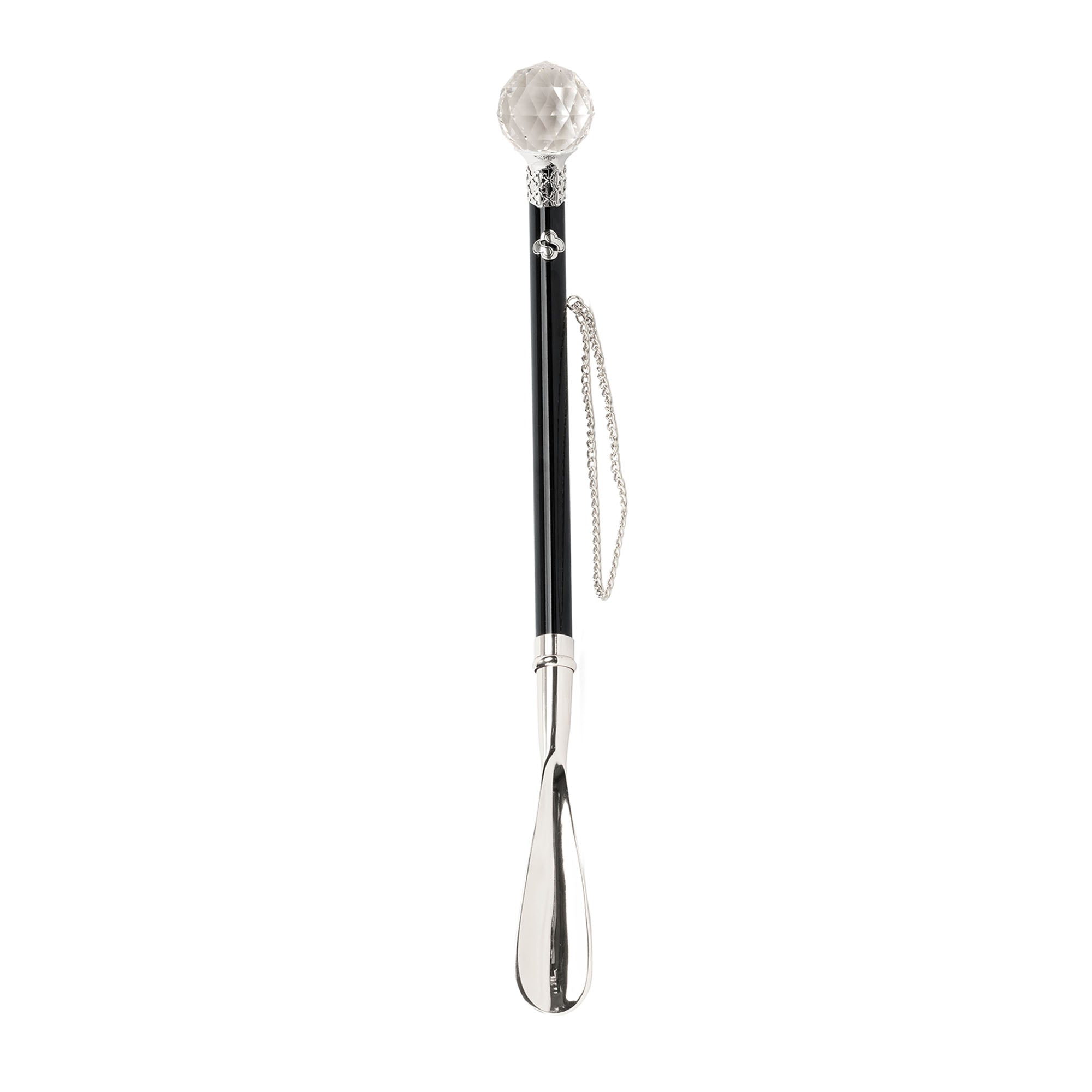 Italian Silver 925 Shoehorn with Majesty Crystal-Encrusted Knob