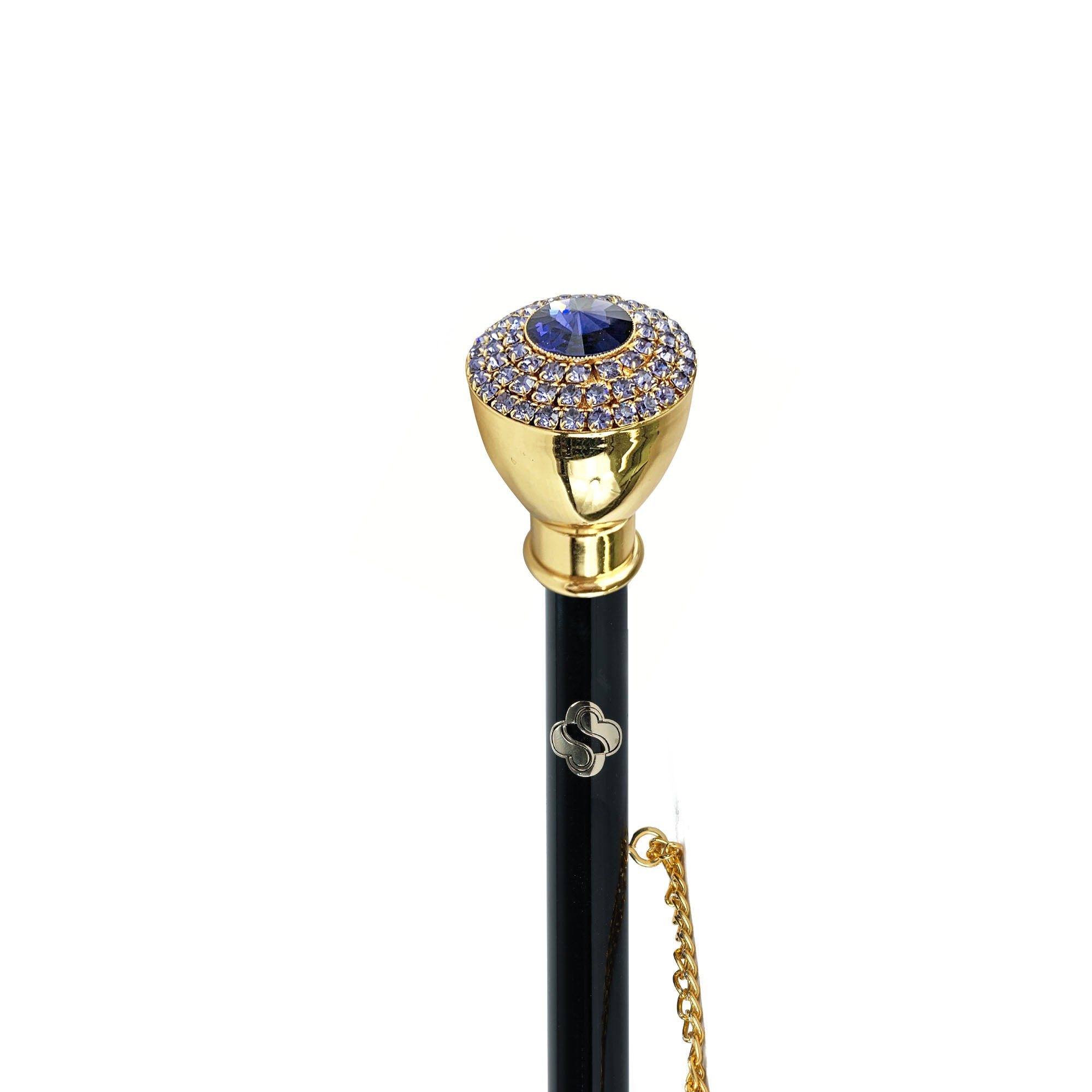 Luxury 24K Gold-Plated Shoehorn with Tanzanite-Adorned Handle
