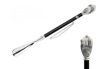 Elegant Drop-Shaped Silver-Plated Shoehorn – Handmade in Italy