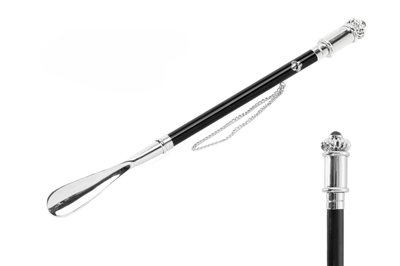 Silverplated Knob Handle Exclusive Design Shoehorn