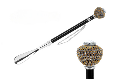 Fashionable Designer Shoehorn with Topaz Crystals Handle