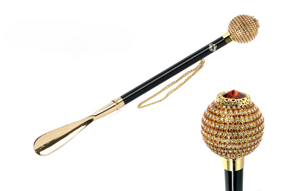 Luxury Italian Handmade Shoehorns with Multicolor Crystals