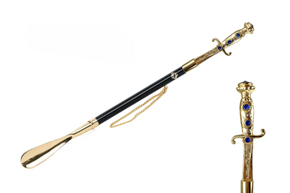 Designer Italian Handmade 24K Gold Plated Shoehorn