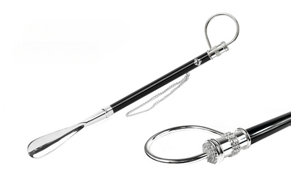 Luxury Handmade Shoehorn in Brass Silver-Plated 925