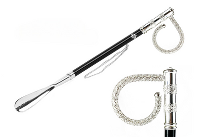 Designer Handmade Brilliant Shoehorn in Silver-Plated Brass 925