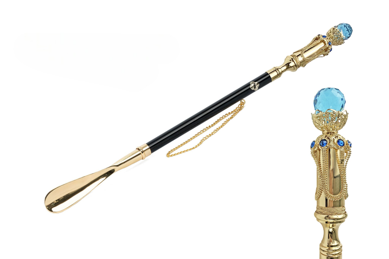 Handcrafted Exquisite Crystal Shoehorn - Italian Craftsmanship