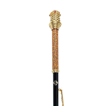 Luxury Regal Crystals Handle Shoehorn with Golden Accents