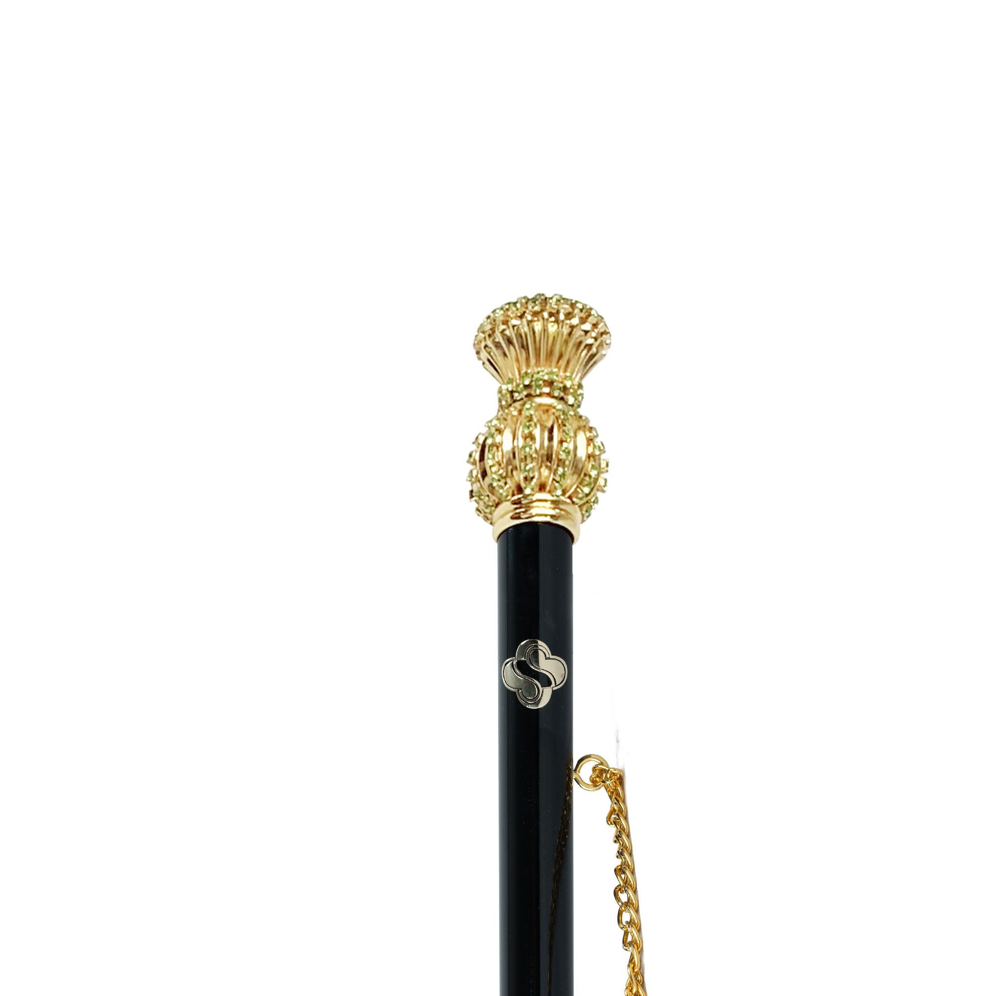 Handcrafted Italian Exquisite Crystal 24K Gold Plated Shoehorn