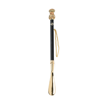 Handmade Italian Exquisite 24K Gold Plated Crystal Shoehorn