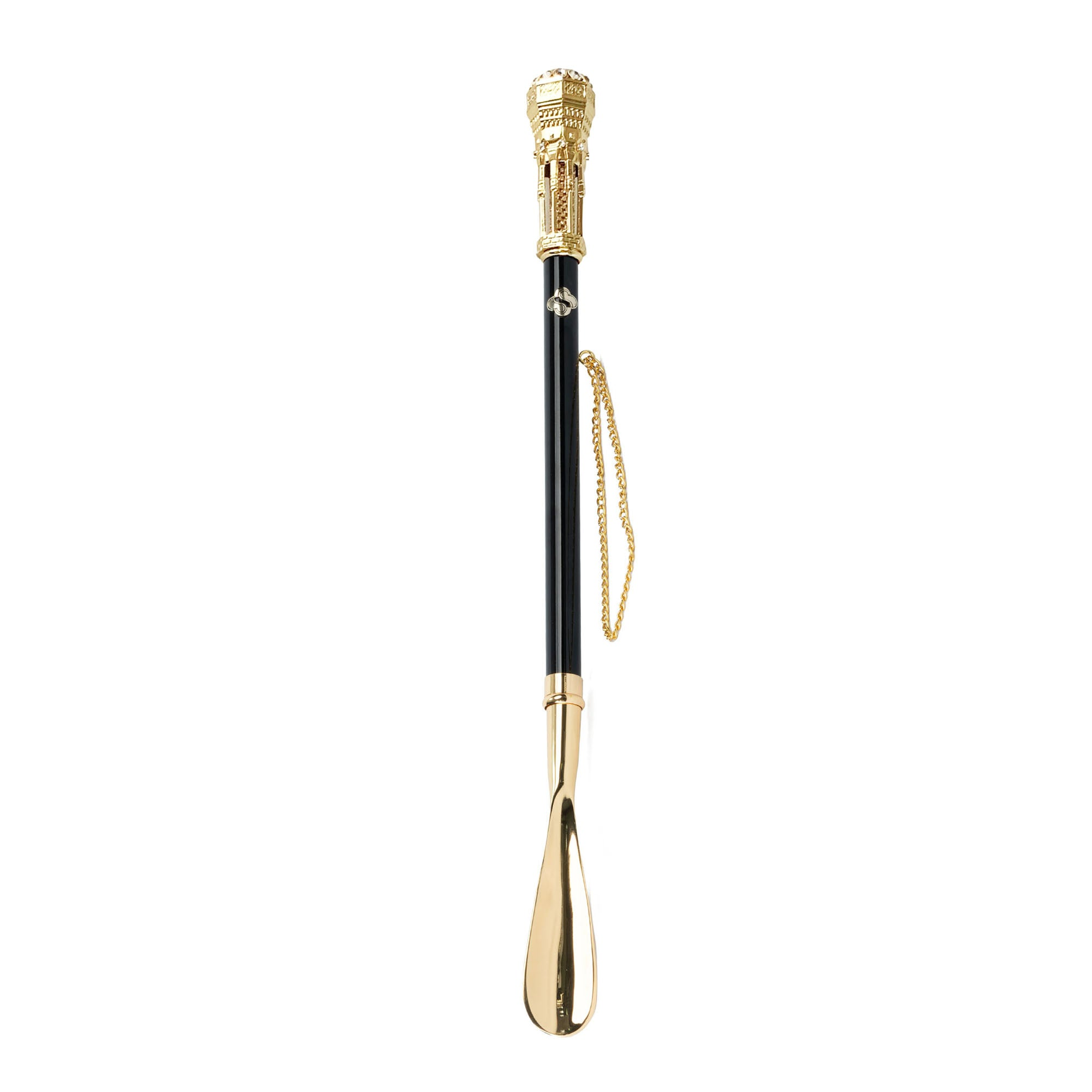Handmade Golden Tower Shoehorn – 24K Gold-Plated Elegance