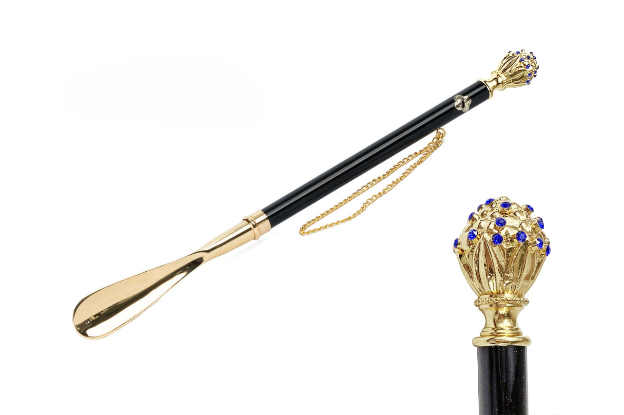 Sapphire Crystal Luxury Shoehorn – Handcrafted Italian Elegance