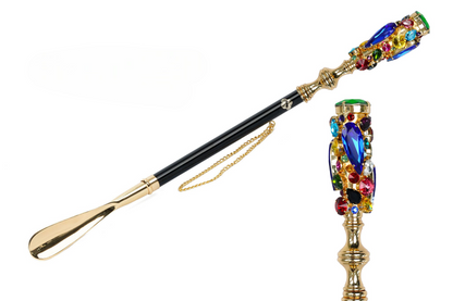 Limited Edition 24K Gold-Plated Shoehorn with Crystal-Adorned Handle