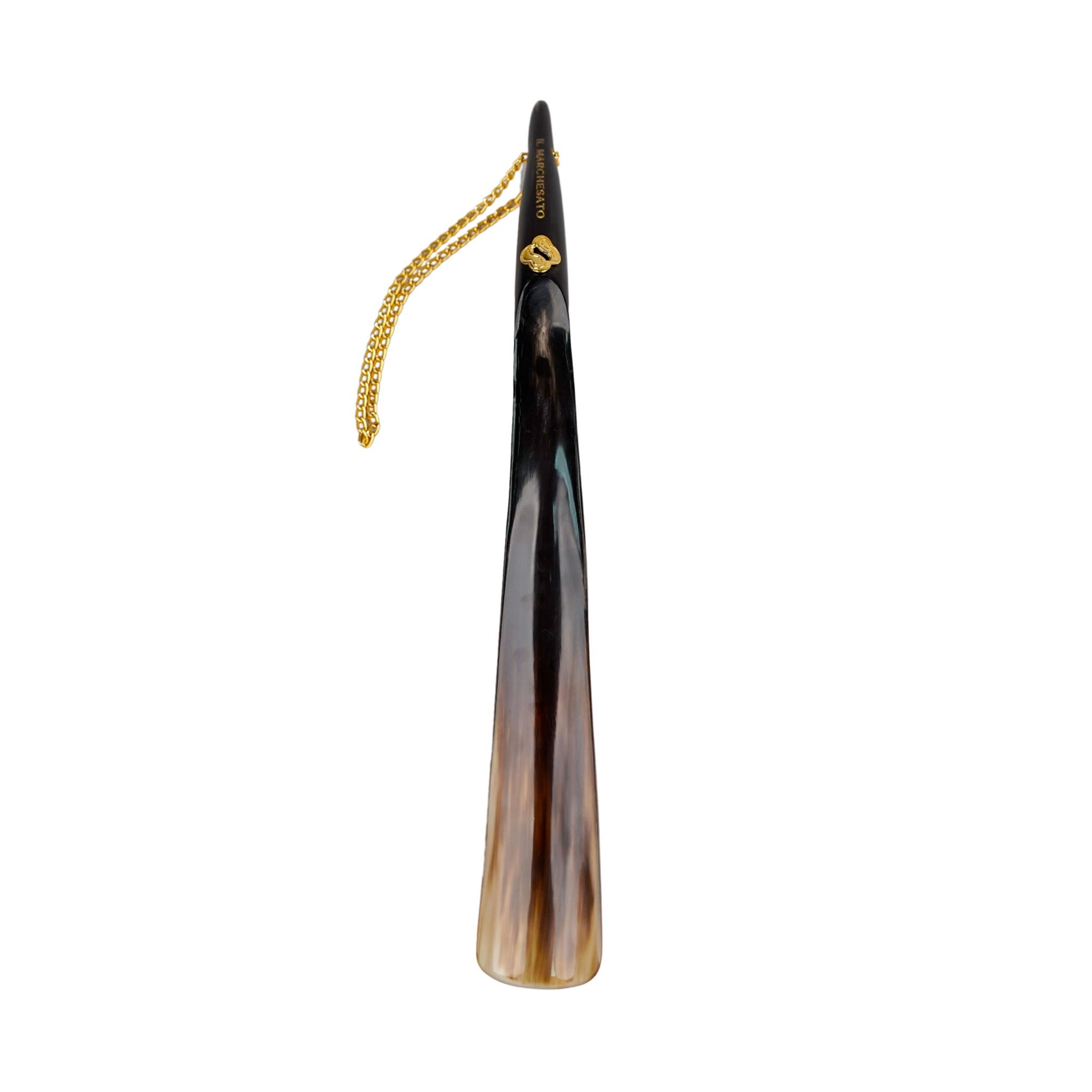 Handcrafted Elegant Natural Dark Color Artisan Horn Shoehorn