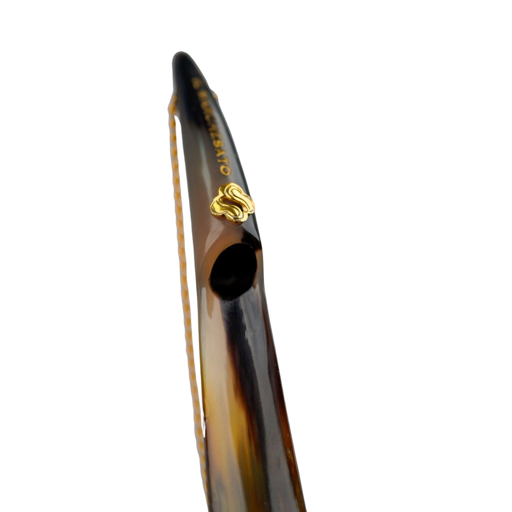 Handcrafted Elegant Natural Dark Color Artisan Horn Shoehorn