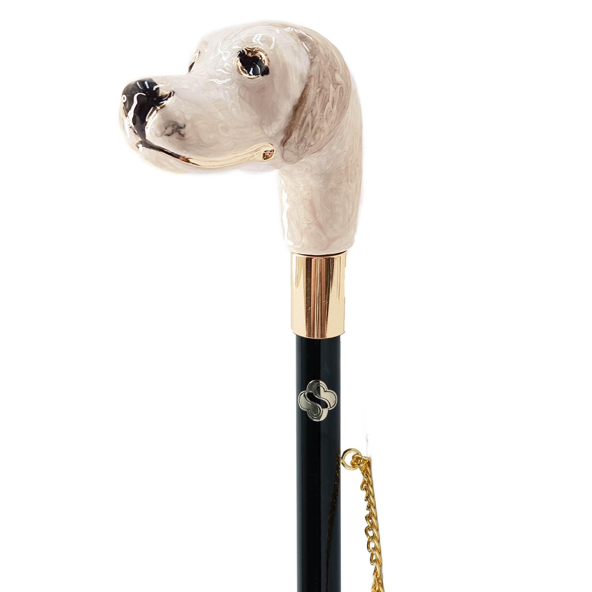 Elegant Canine Craftsmanship: 24K Gold-Plated Dog Handled Shoehorn