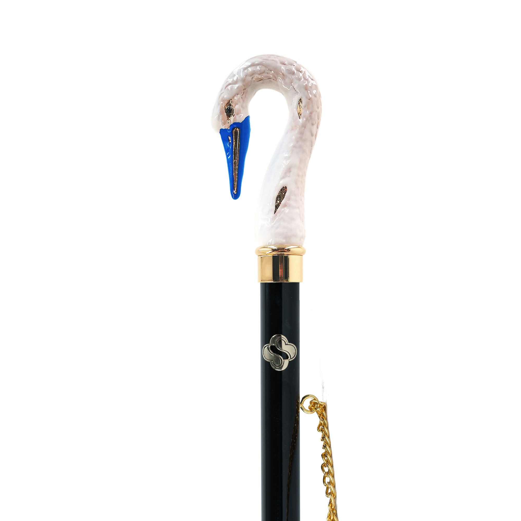 Exclusive Swan Hand-Painted 24K Gold-Plated Swan Shoehorn