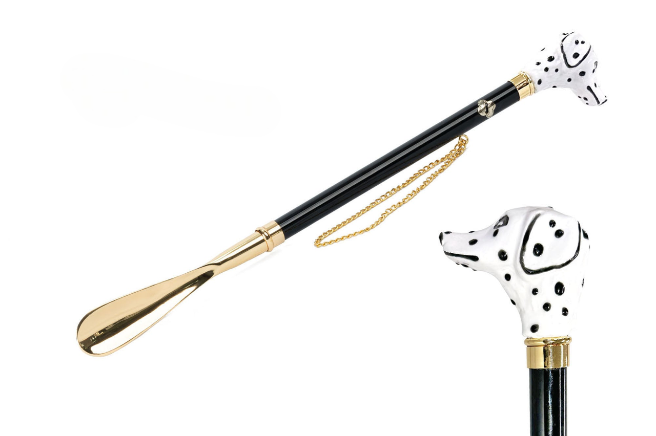 Dalmatian Luxury Shoehorn with Hand-Painted Dalmatian Handle