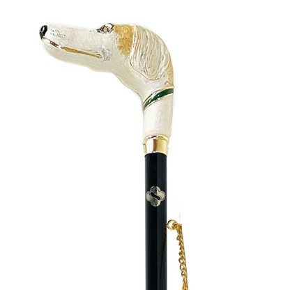 Designer 24K Gold-Plated Shoehorn with Enamel Greyhound Handle