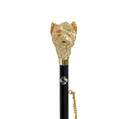 24K Gold-Plated Shoehorn with Hand-Painted Poodle Handle