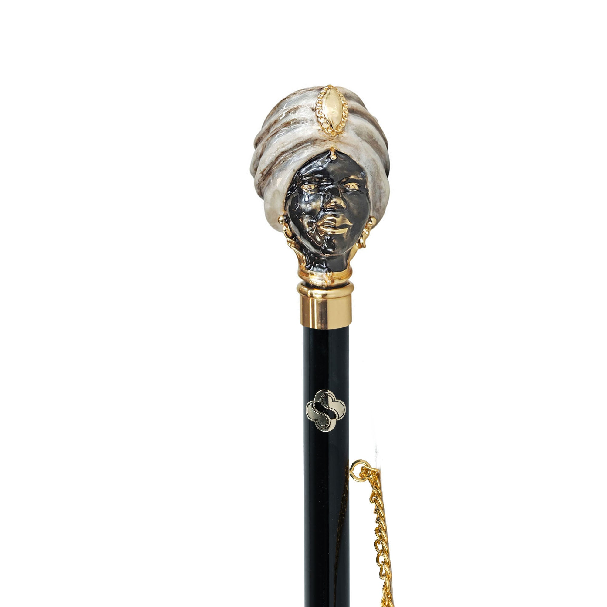 Designer Shoehorn with Gold-Plated Woman Handle