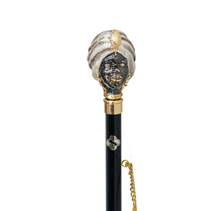 Designer Shoehorn with Gold-Plated Woman Handle