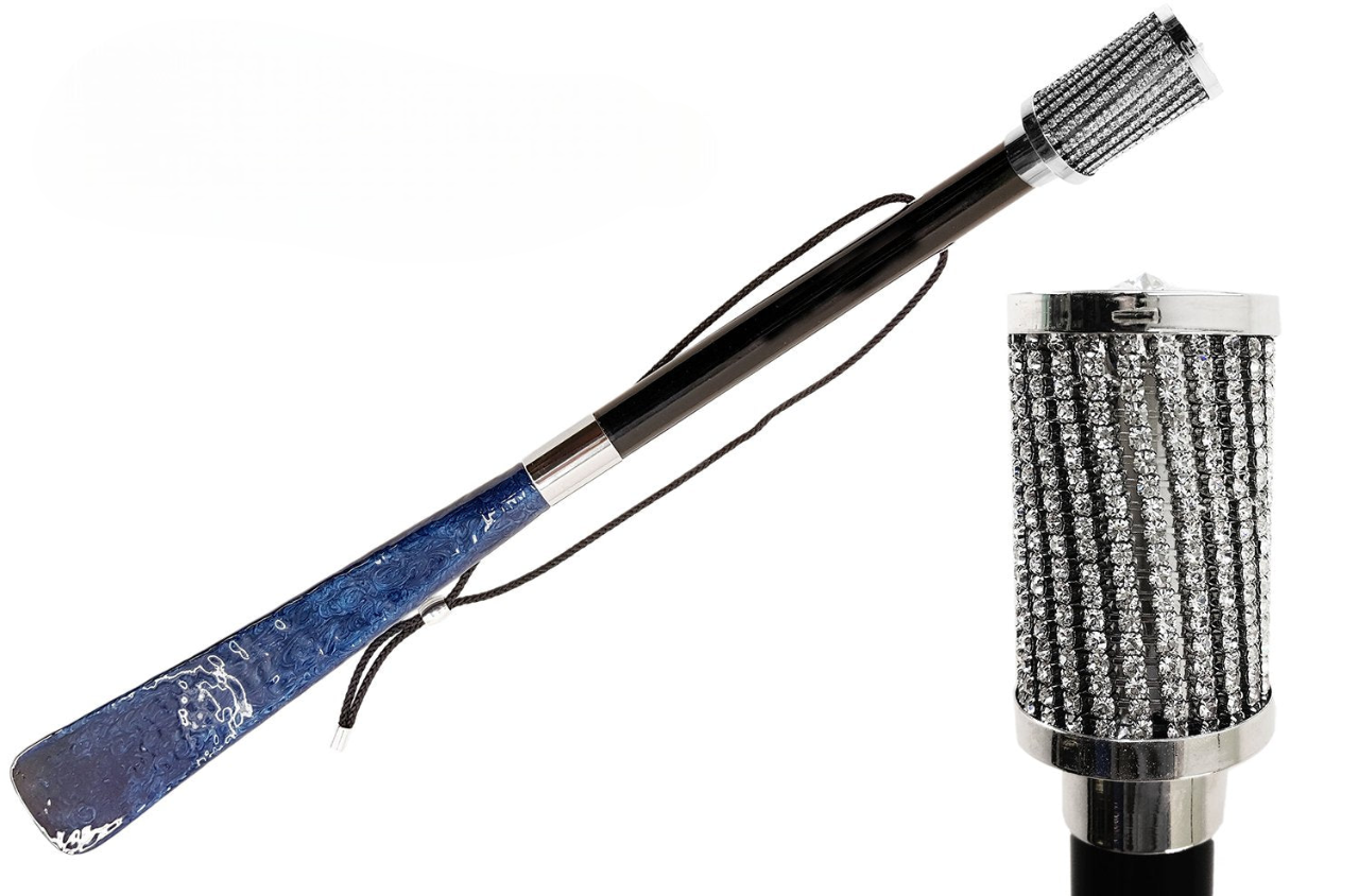 Classic Italian Shoehorn with Swarovski Crystal Embellishments