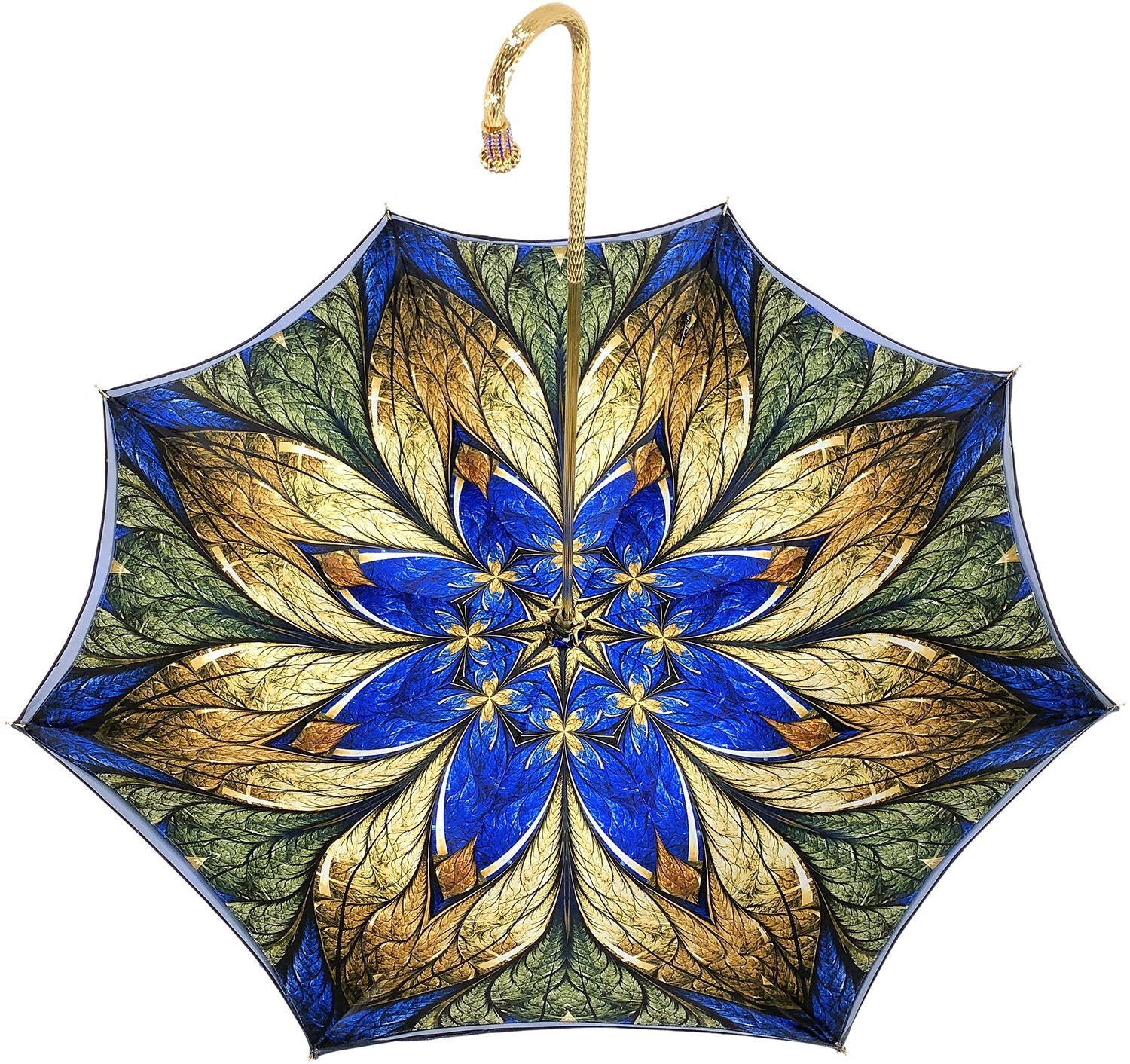 Luxurious Blue Umbrella – Double Cloth with Abstract Design