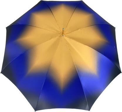 Luxurious Blue Umbrella – Double Cloth with Abstract Design