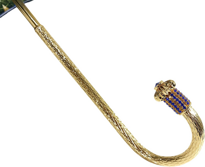 Luxurious Blue Umbrella – Double Cloth with Abstract Design