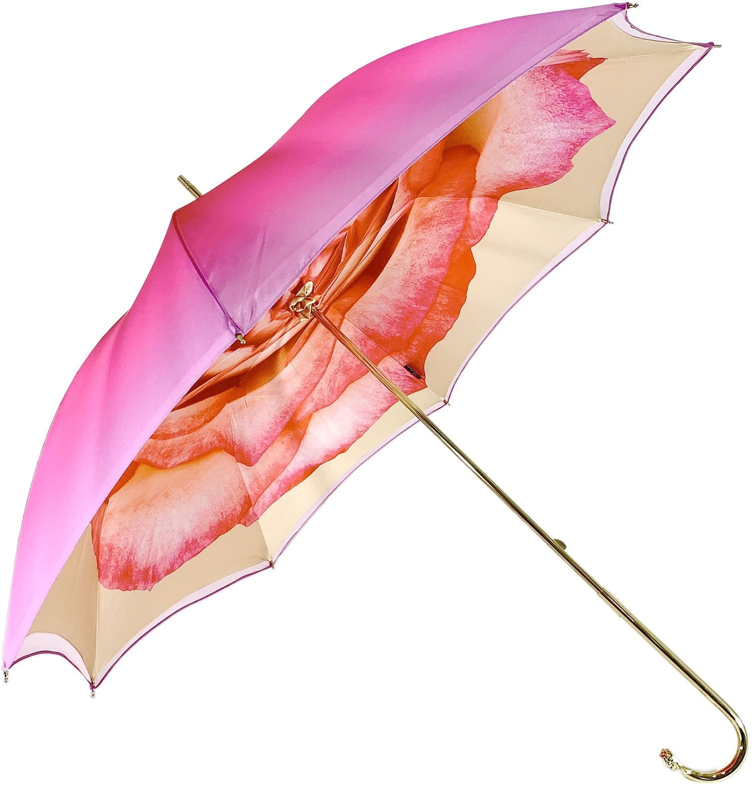 Exclusive Elegant Pink Umbrella with Rose Design