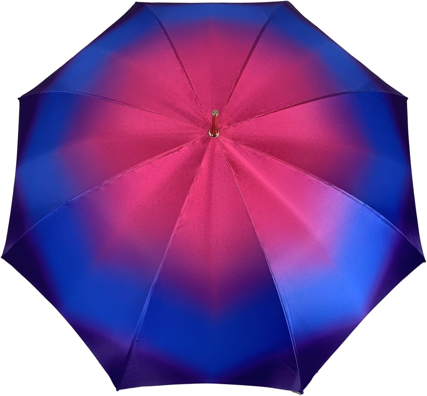 Fantastic Double Canopy Gold-Plated Handle Luxury Purple Umbrella