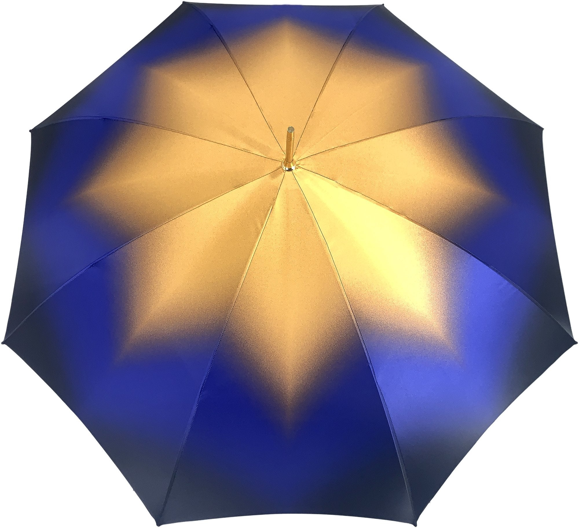 Beautiful Luxury Double Canopy Umbrella in Luxurious Blue Satin